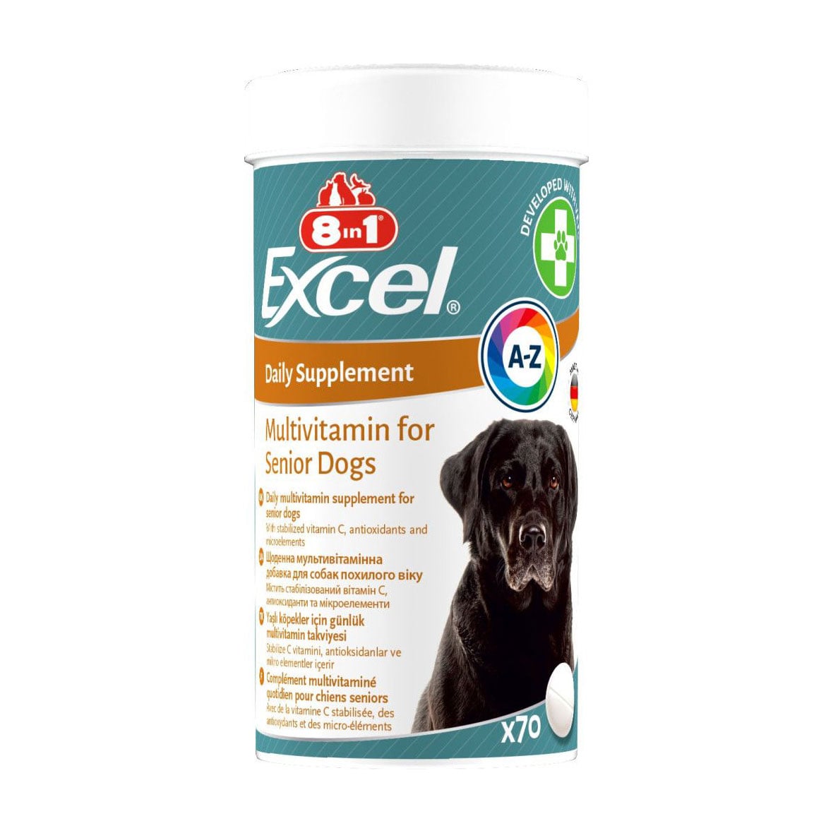 Мультивітаміни для собак похилого віку 8in1 Excel Multivitamin Senior, 70 шт